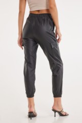 Picture of Cargo leather look pants