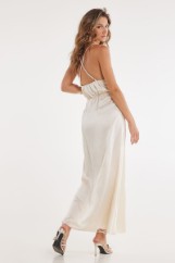 Picture of Satin maxi split dress