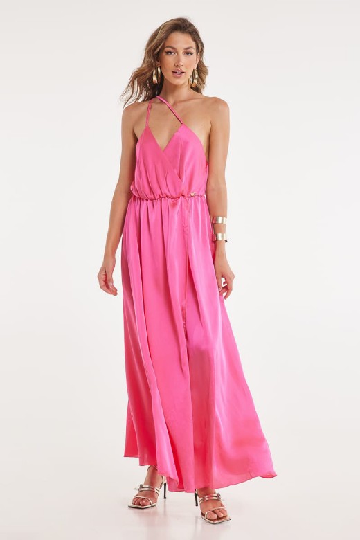 Picture of Satin maxi split dress