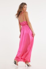 Picture of Satin maxi split dress