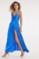 Picture of Satin maxi split dress