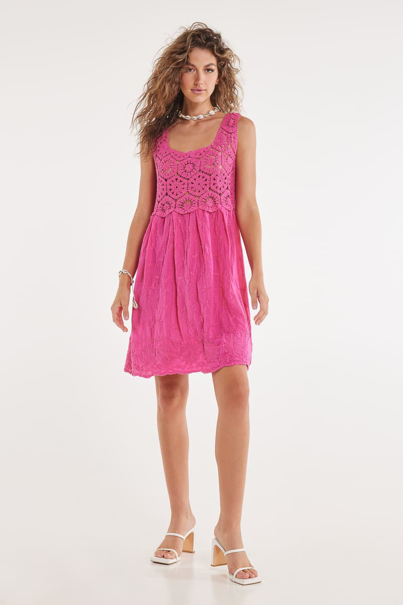 Picture of Knitted broderie dress