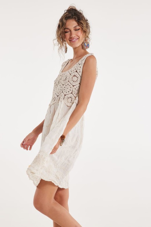 Picture of Knitted broderie dress