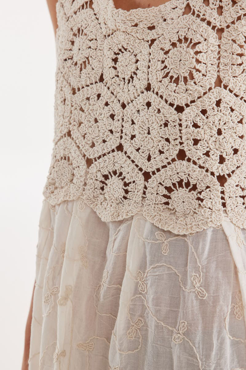 Picture of Knitted broderie dress