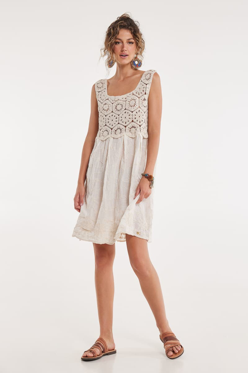 Picture of Knitted broderie dress