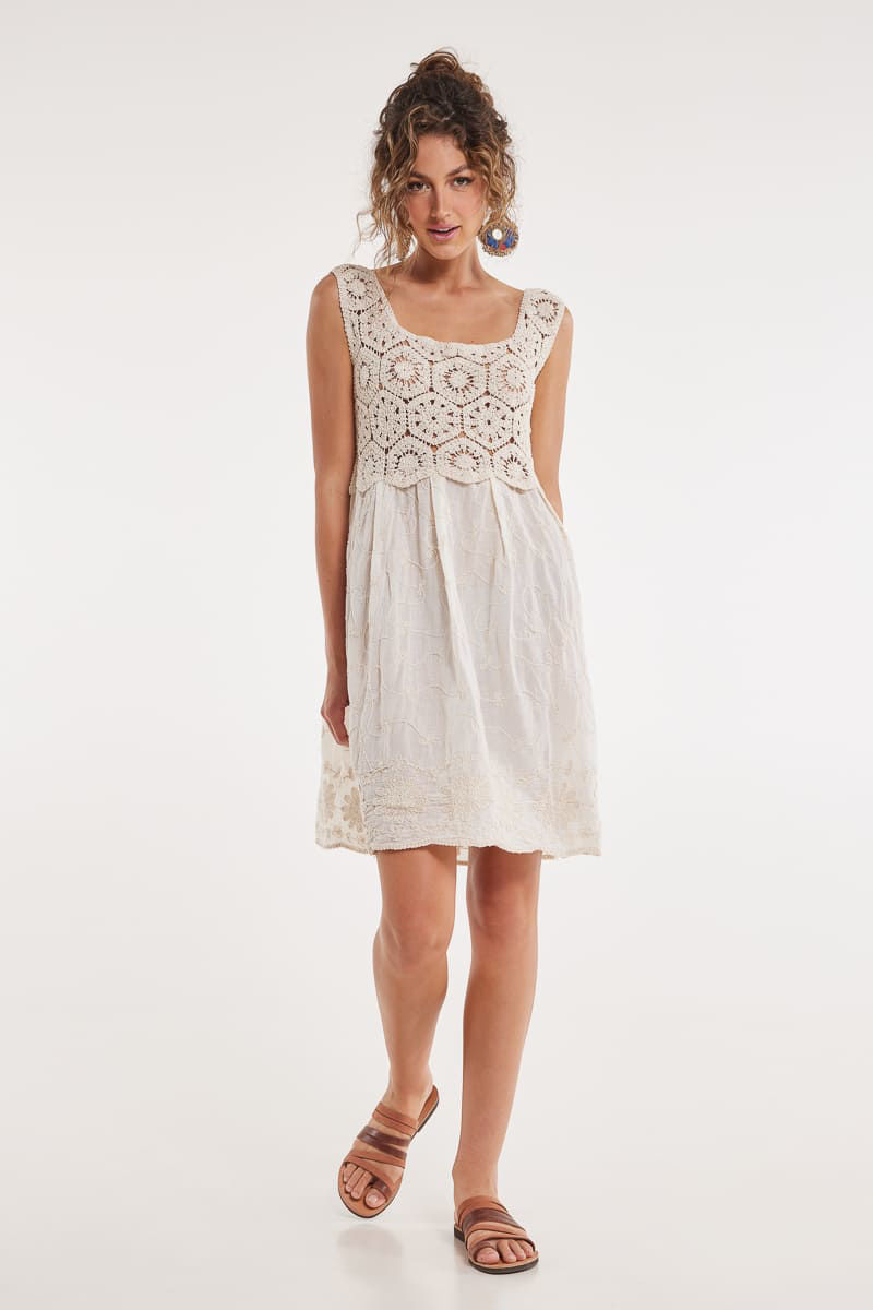 Picture of Knitted broderie dress