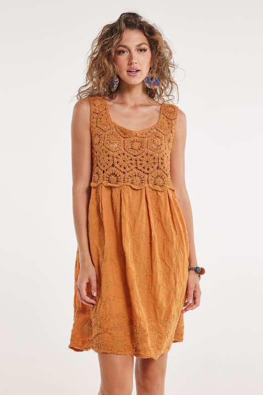 Picture of Knitted broderie dress