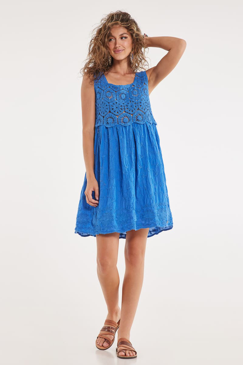 Picture of Knitted broderie dress