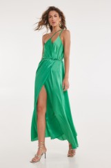 Picture of Satin maxi split dress