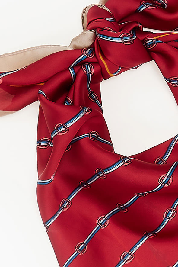 Picture of Printed satin scarf