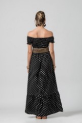 Εικόνα της Φόρεμα off shoulder πουά