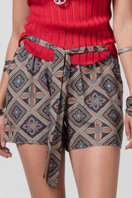 Picture of Ethnic print shorts