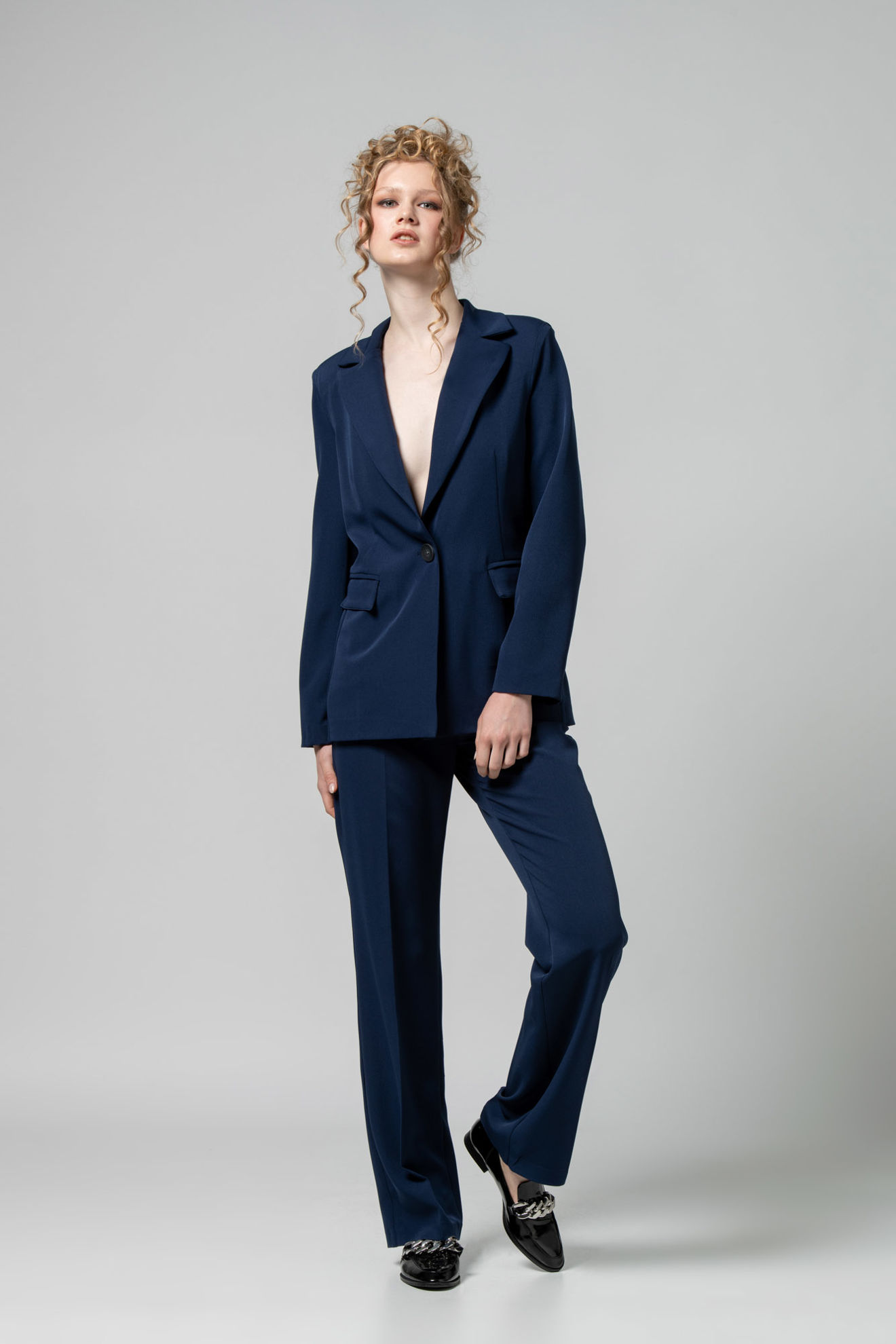 Εικόνα της Blazer oversized με ζώνη suit