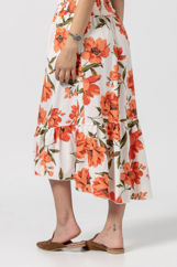 Picture of Asymetric floral skirt
