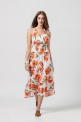 Picture of Asymetric floral skirt