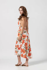 Picture of Asymetric floral skirt