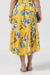 Picture of Asymetric floral skirt