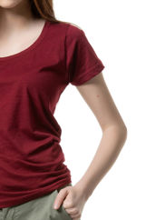Εικόνα της T-shirt φλάμμα λαιμόκοψη basic