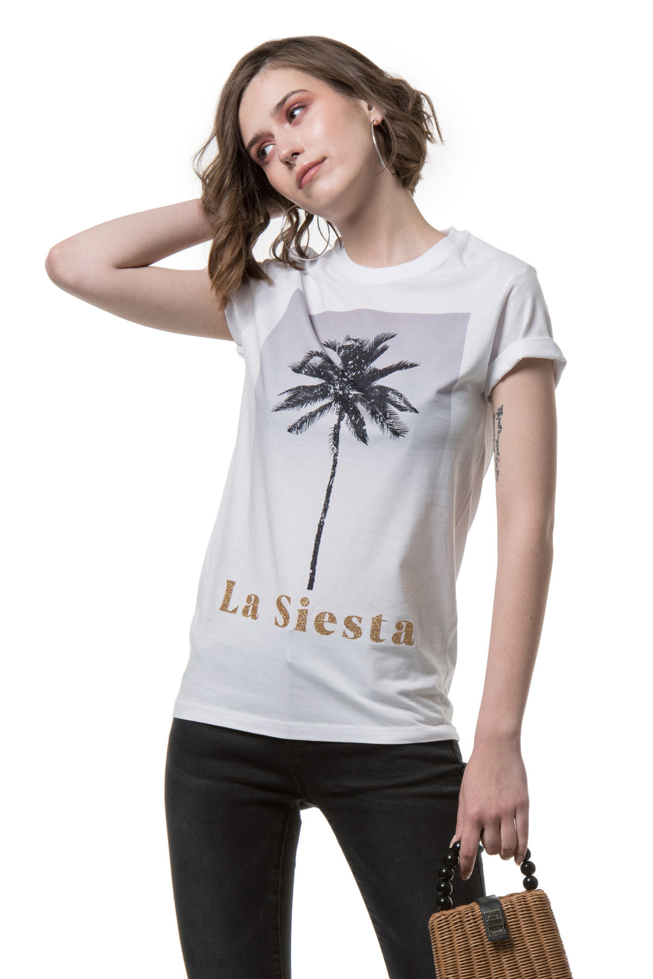 Picture of T-shirt Oversized glitter La siesta