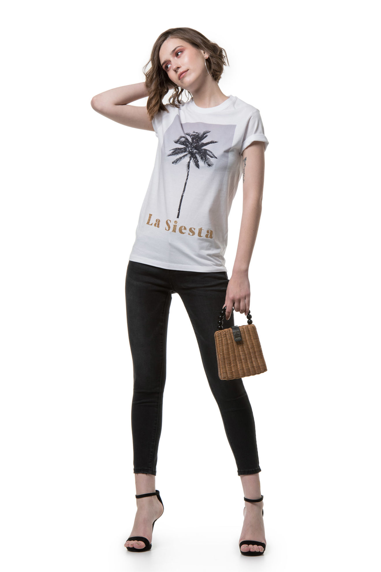 Picture of T-shirt Oversized glitter La siesta