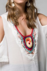 Picture of Linen crochet blouse