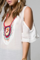 Picture of Linen crochet blouse