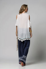 Picture of Linen crochet blouse