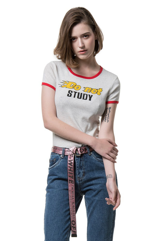 Εικόνα της T-shirt ribbed DO NOT STUDY