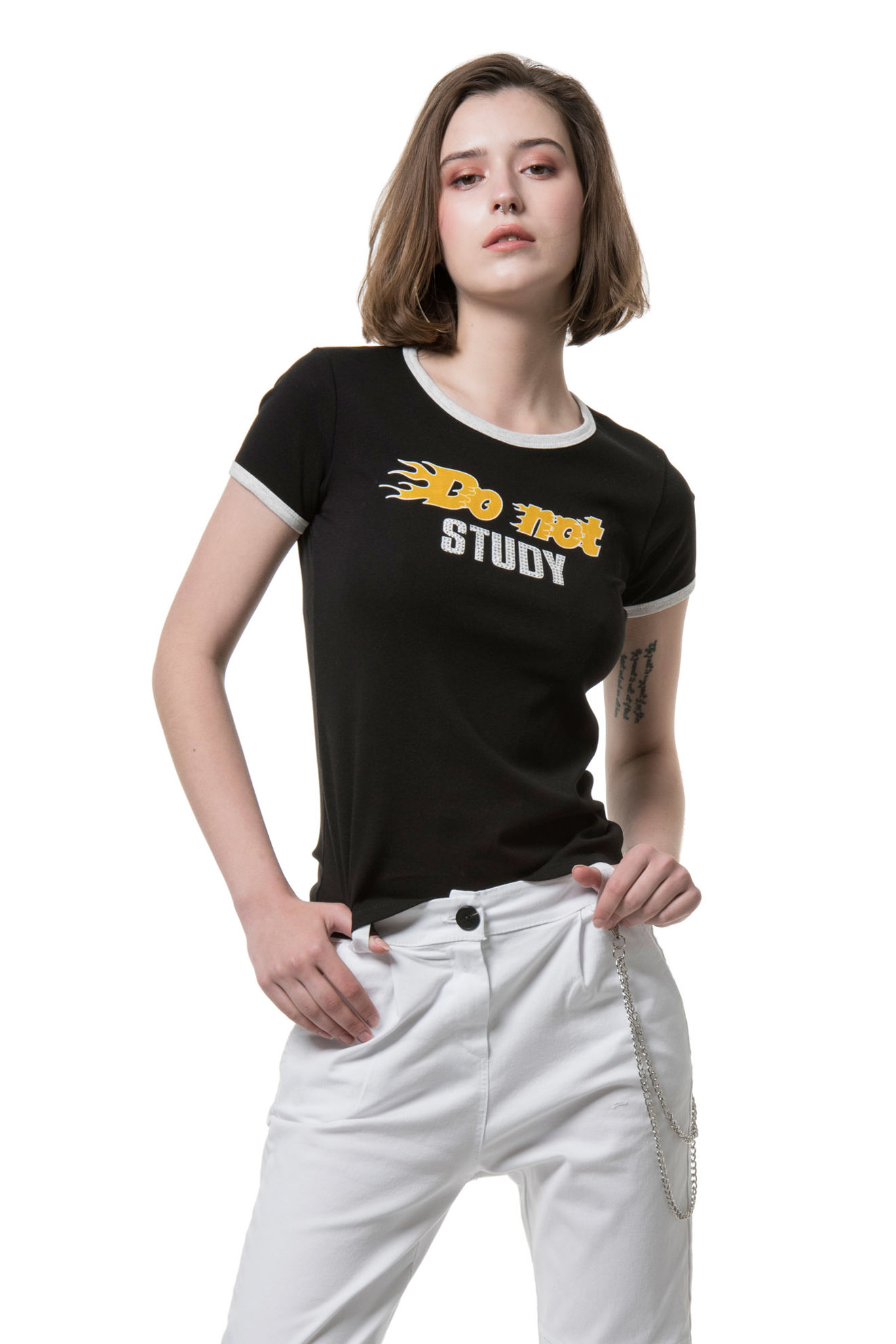 Εικόνα της T-shirt ribbed DO NOT STUDY