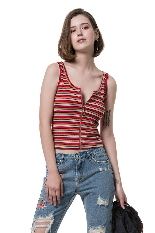 Picture of Ribbed top with zipper