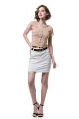 Picture of Ribbed lurex top with buttons