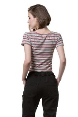 Picture of Ribbed lurex top with buttons