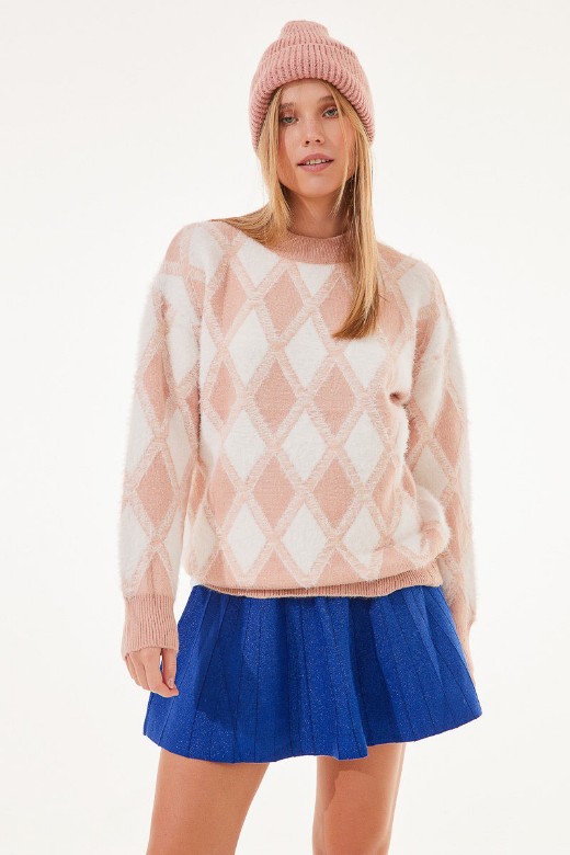 Picture of Fluffy oversized knit blouse