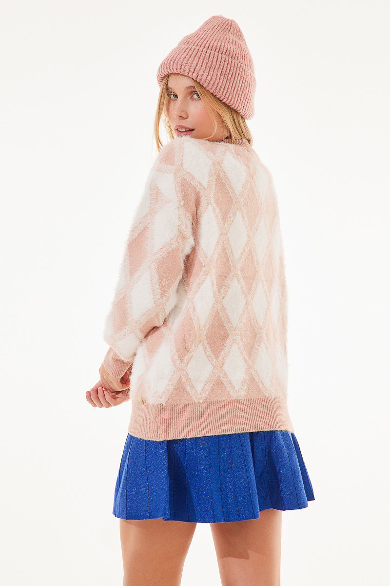 Picture of Fluffy oversized knit blouse