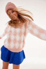 Picture of Fluffy oversized knit blouse