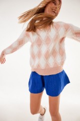 Picture of Fluffy oversized knit blouse