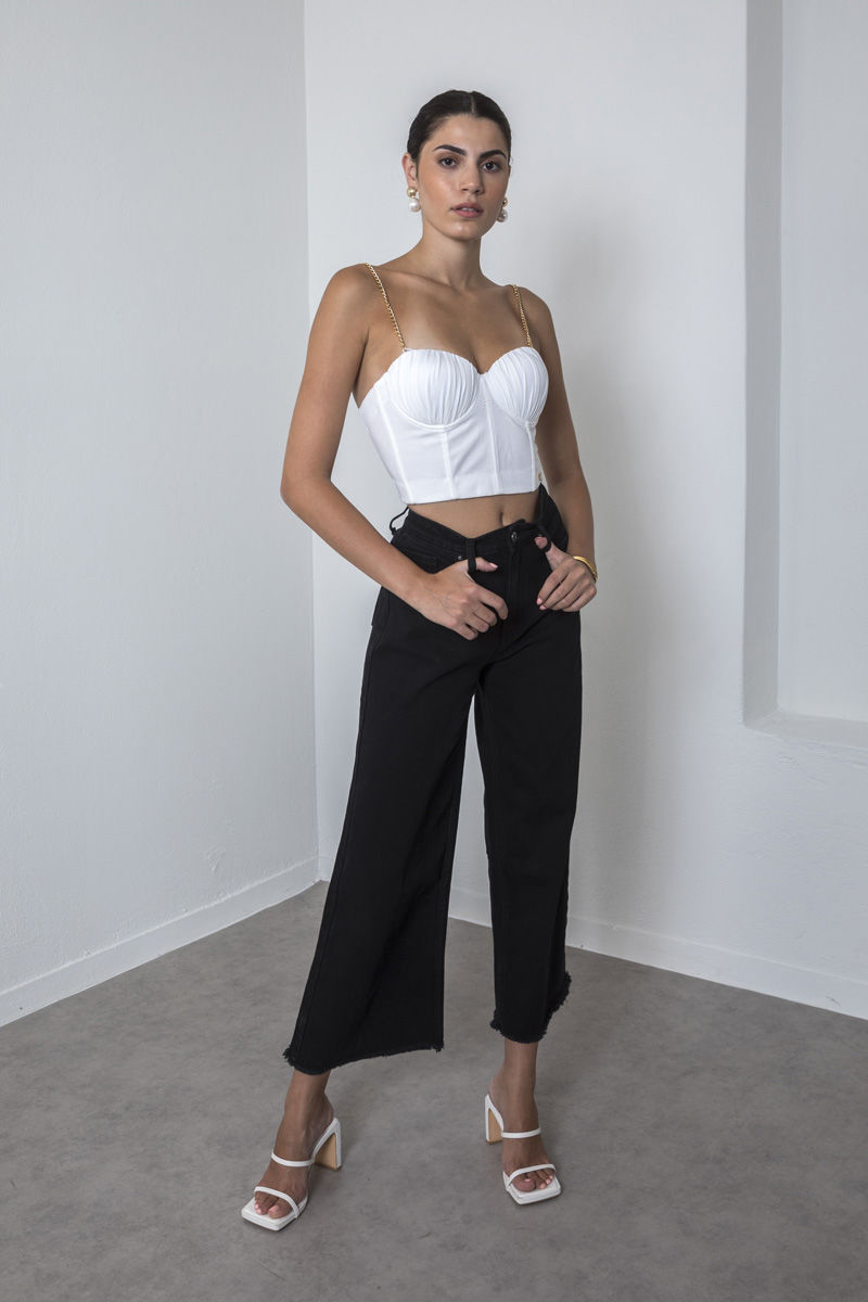 Picture of Denim wide leg pants