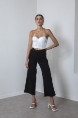 Εικόνα της Denim παντελόνι wide leg