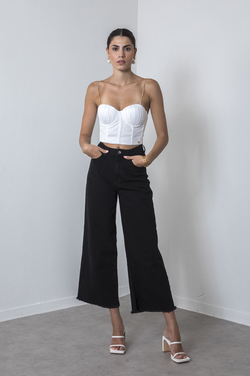 Picture of Denim wide leg pants