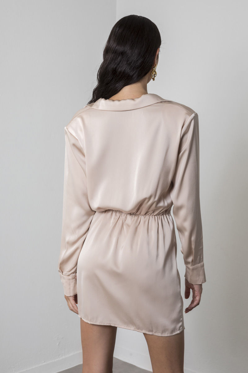 Picture of Wrap satin dress