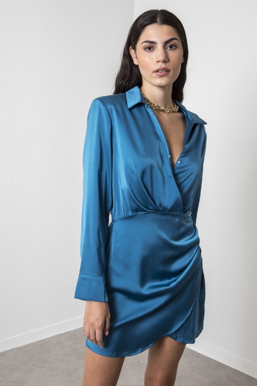 Picture of Wrap satin dress