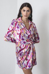 Picture of Printed wrap dress