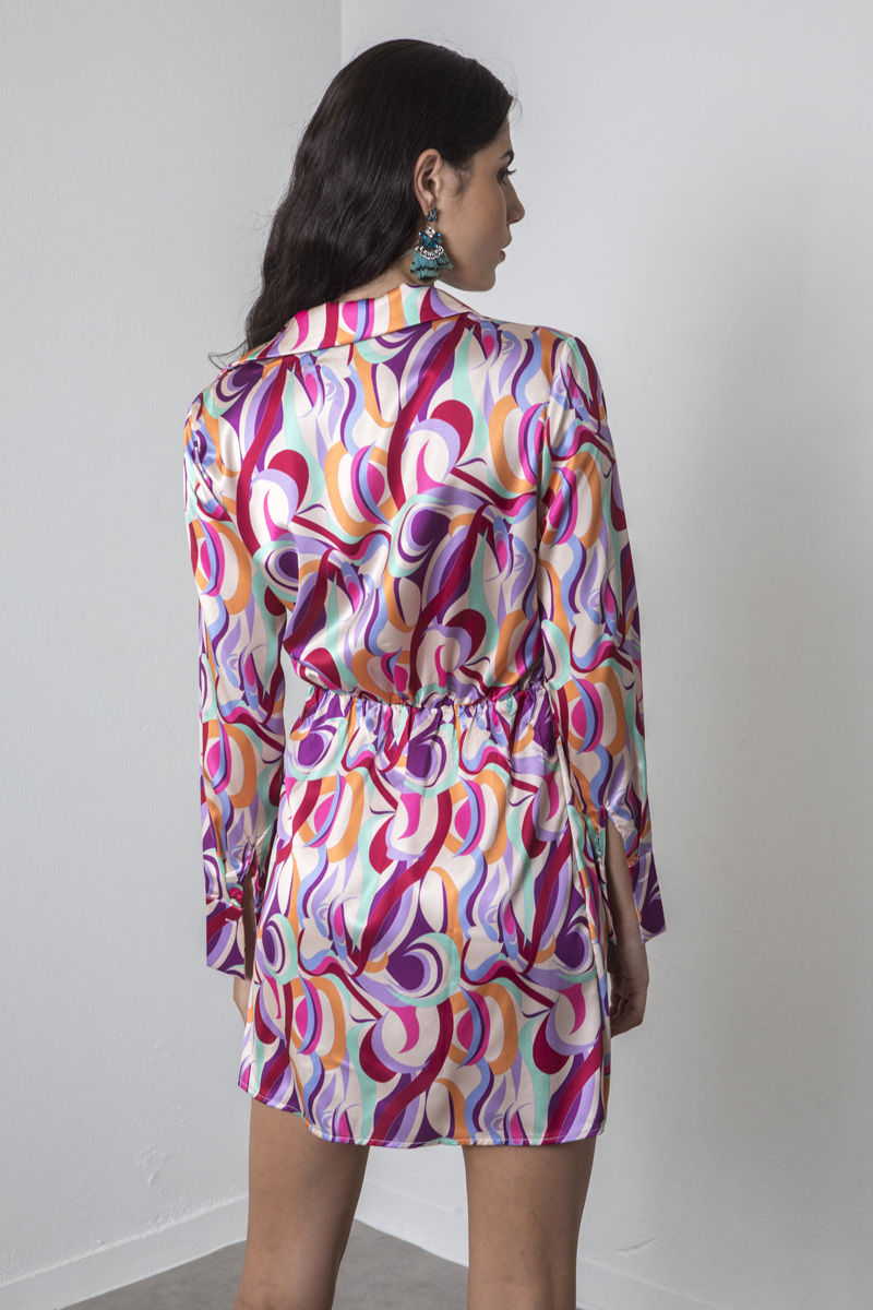 Picture of Printed wrap dress