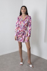 Picture of Printed wrap dress