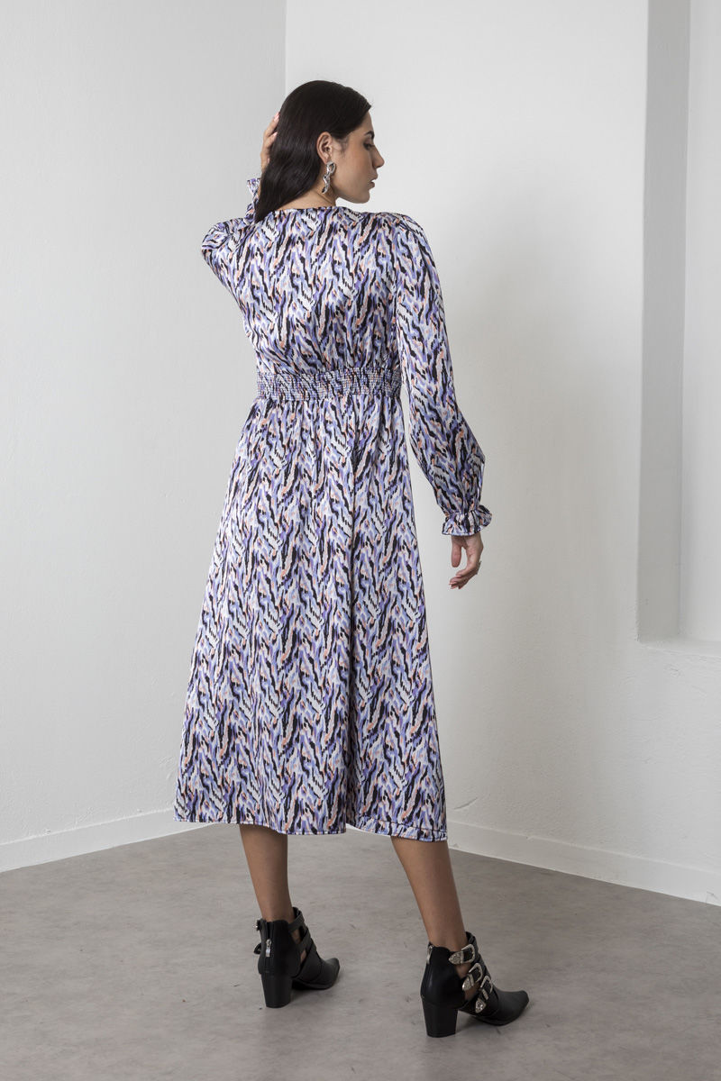 Picture of Printed maxi dress with waistband