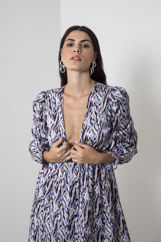 Picture of Printed maxi dress with waistband