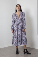 Picture of Printed maxi dress with waistband