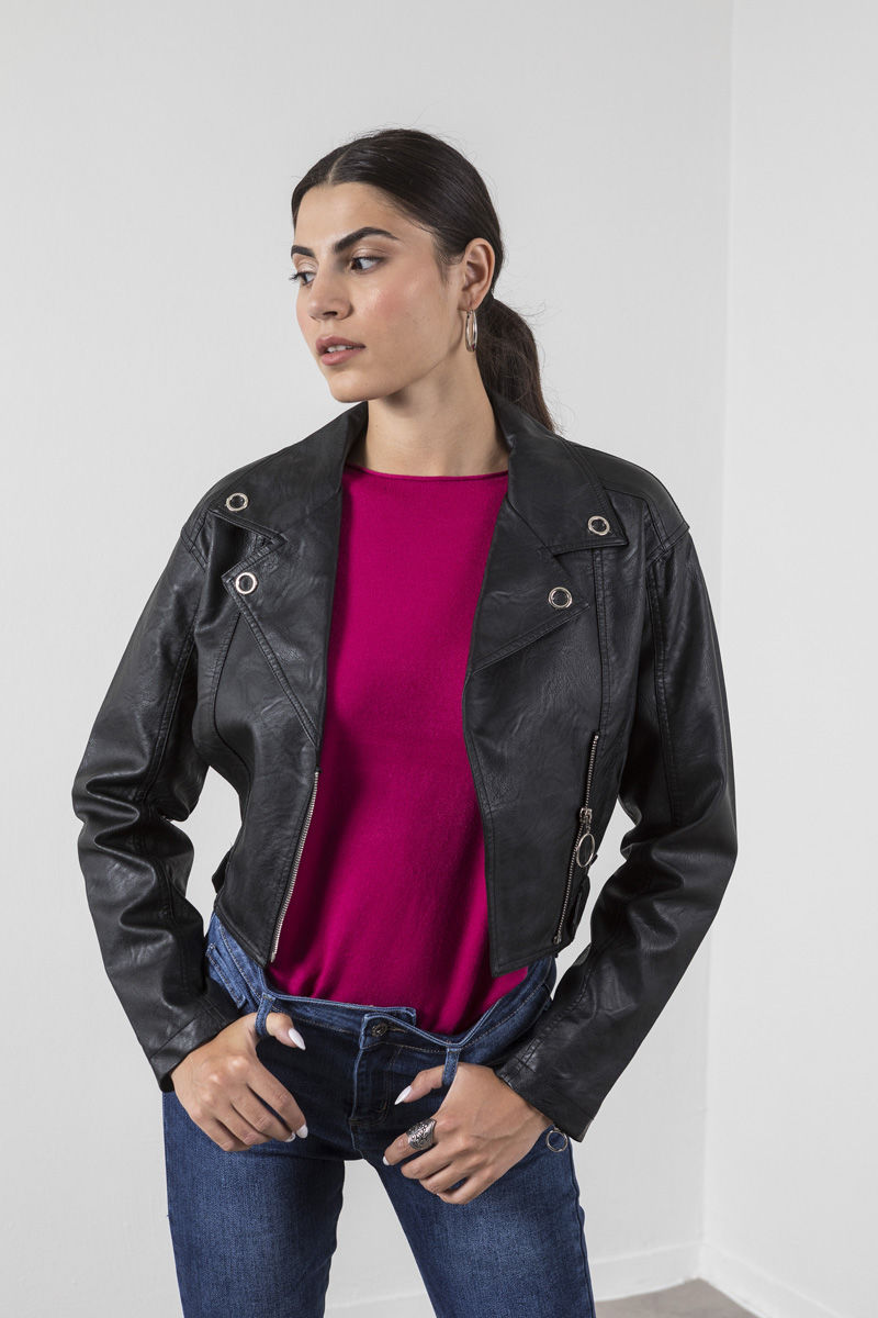 Picture of Cropped biker jacket