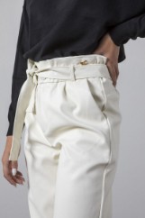 Picture of High-waisted leather look pants