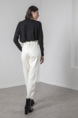 Picture of High-waisted leather look pants